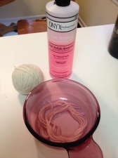 soaking yarn in remover